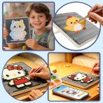 Smart LED Light up Perler Beads Board Fuse Beads Activity Kit with Light Guide for Kids DIY Art Craft Educational Toy