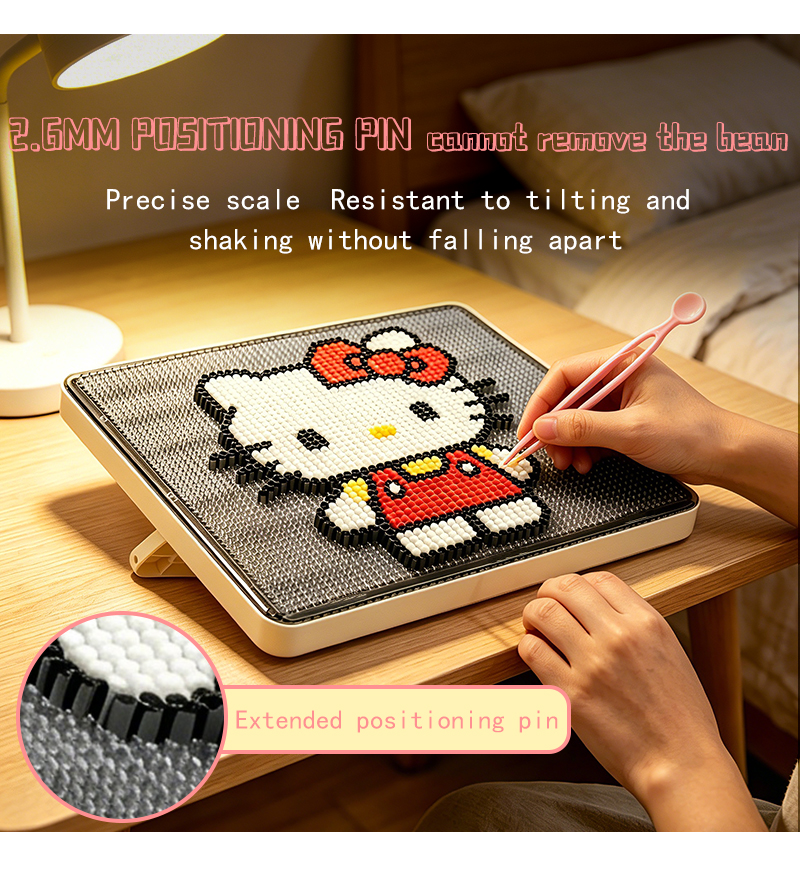 Smart LED Light up Perler Beads Board Fuse Beads Activity Kit with Light Guide for Kids DIY Art Craft Educational Toy（images 5）