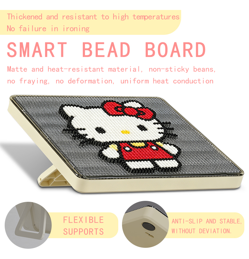 Smart LED Light up Perler Beads Board Fuse Beads Activity Kit with Light Guide for Kids DIY Art Craft Educational Toy（images 6）