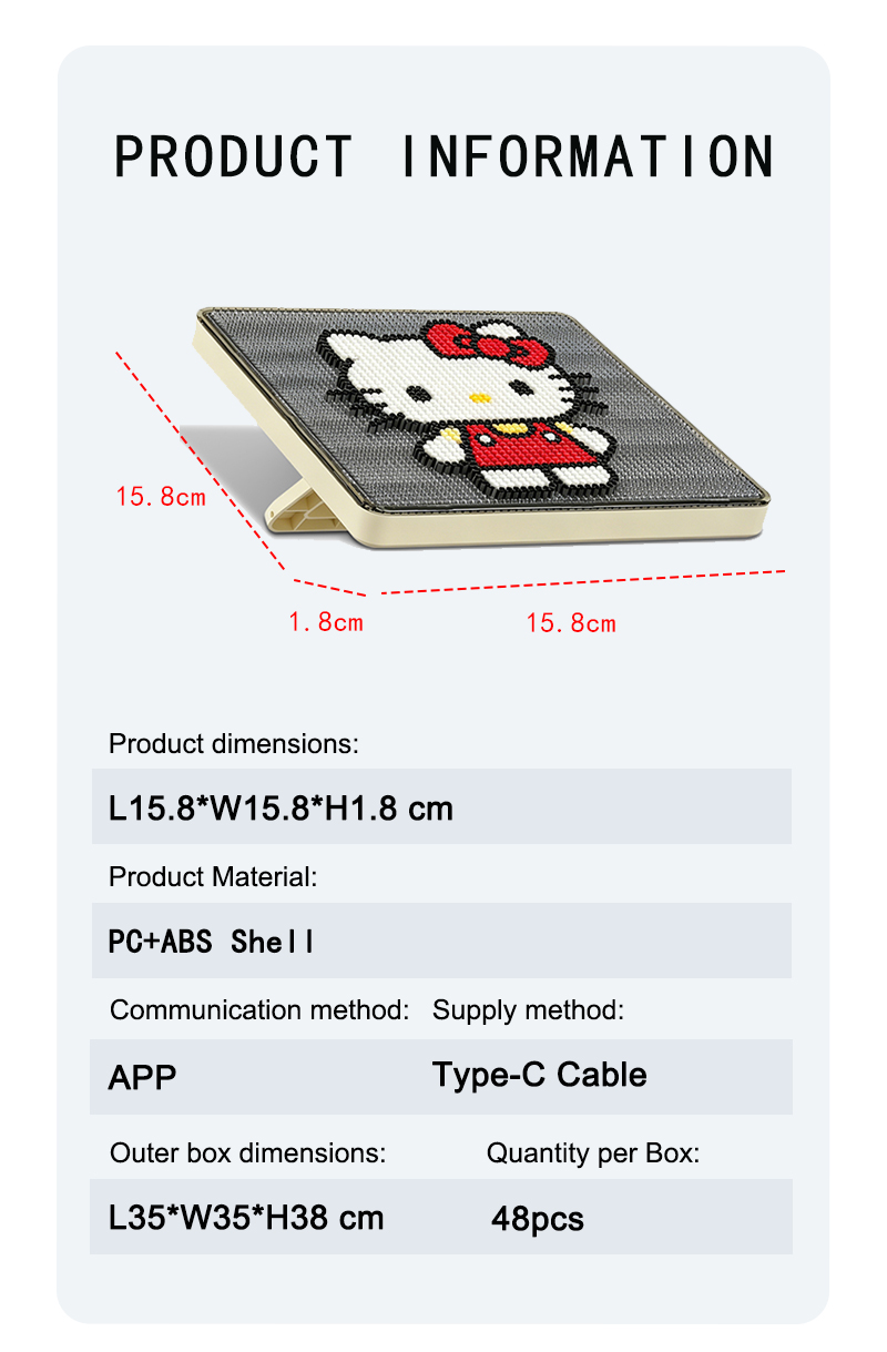 Smart LED Light up Perler Beads Board Fuse Beads Activity Kit with Light Guide for Kids DIY Art Craft Educational Toy（images 8）